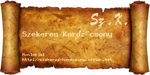 Szekeres Karácsony névjegykártya